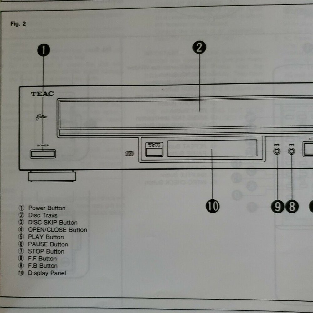 TEAC PD-D850 CD Player Compact Disc Changer Service Manual Original OEM Japan - Picture 4 of 5
